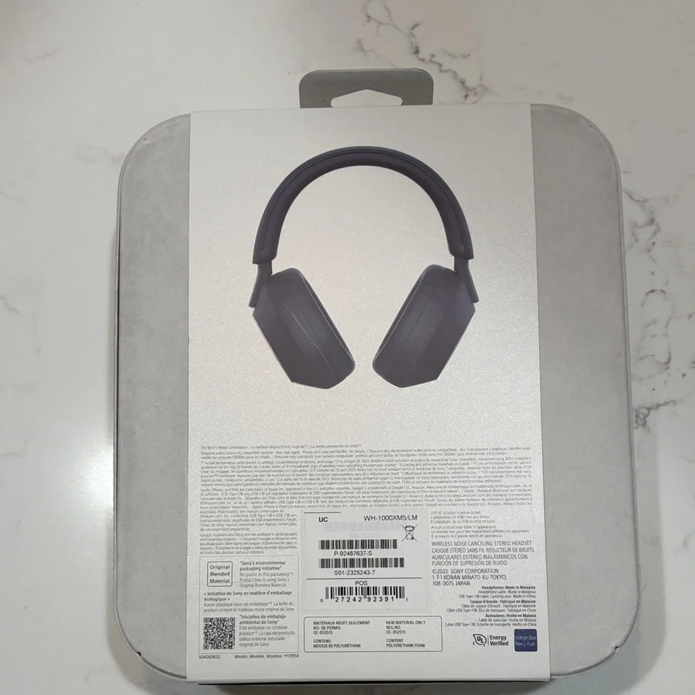 Sony WH-1000XM5 Headphones - Deep Blue - Picture 2 of 2